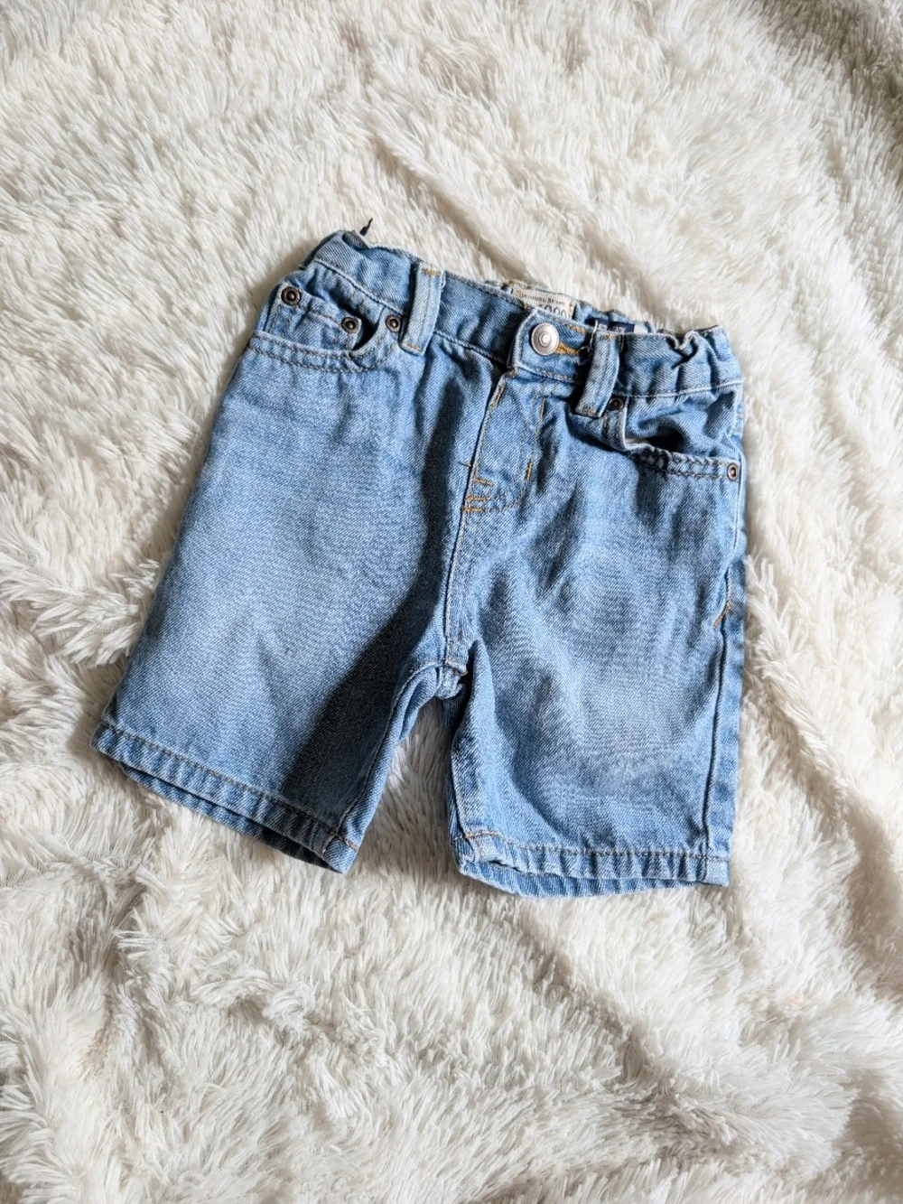 The Children's Place Straight Adjustable Waist Light Blue Denim Shorts Size 2T